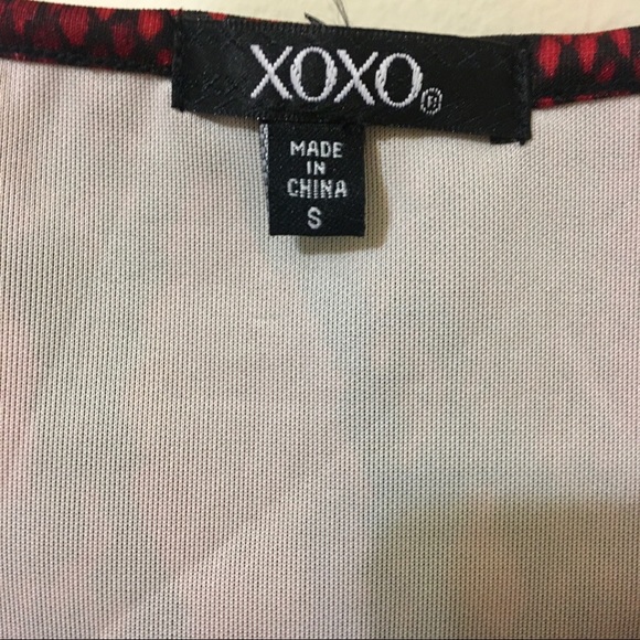 XOXO Snake Print Dress - Red and Black - Picture 6 of 7